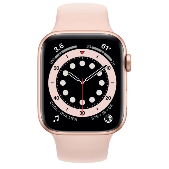 Apple Watch (Series 6) Wifi Only - 40 mm-Aluminium Gold - Sport band Pink - Picture 3 of 4